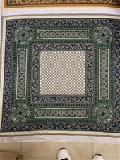 Kézzel készített szitanyomásos selyem szatén sál