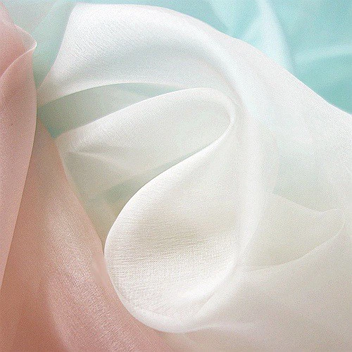 Hímzett selyem sifon szövet